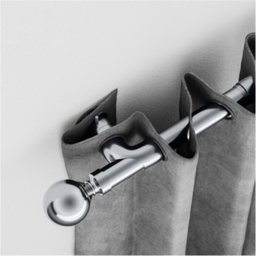 New Edge Blinds Satin Silver Room Darkening Curtain Pole Corner Bracket 28mm - thumbnail 2