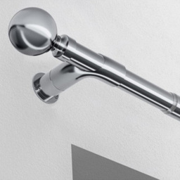 New Edge Blinds Satin Silver Room Darkening Curtain Pole Corner Bracket 28mm - thumbnail 3