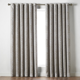 Alan Symonds Fern Blackout Ring Top Eyelet Curtains Cream 111 x 183cm