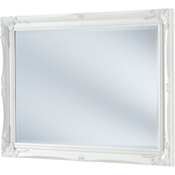 Yearn White French Style Carved Bevelled Mirror 105 x 75cm