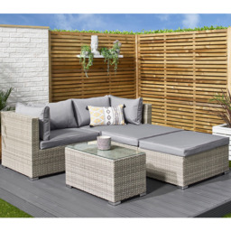 Outdoor Essentials Avalon Natural 4 Seater Rattan Garden Lounge Set - thumbnail 3