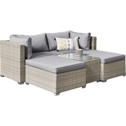 Outdoor Essentials Avalon Natural 4 Seater Rattan Garden Lounge Set - thumbnail 2