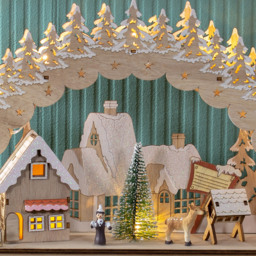 The Christmas Workshop LED Wooden Christmas House Scene - thumbnail 3