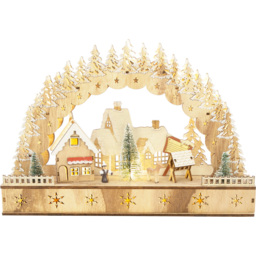 The Christmas Workshop LED Wooden Christmas House Scene