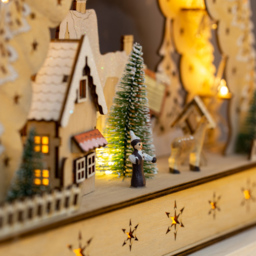 The Christmas Workshop LED Wooden Christmas House Scene - thumbnail 4