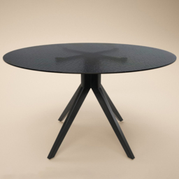 SOLACE+CO Emil Aiko 4 Seater Round Glass Dining Set - thumbnail 2