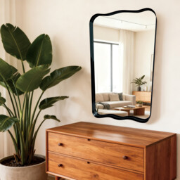 Organic Deep Framed Mirror Black - thumbnail 3