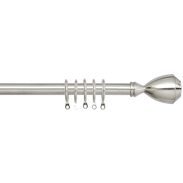 Palermo Silver 120-210cm Extendable Curtain Pole