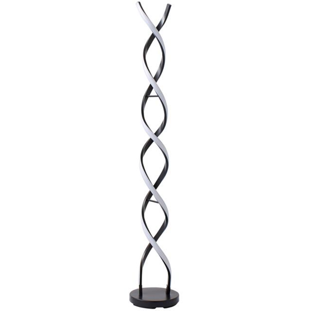 ValueLights Infinity Double Twist Black Integrated LED Floor Lamp - image 1