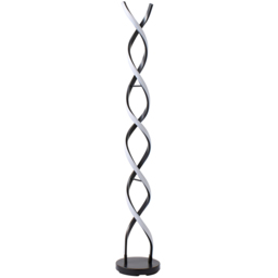 ValueLights Infinity Double Twist Black Integrated LED Floor Lamp