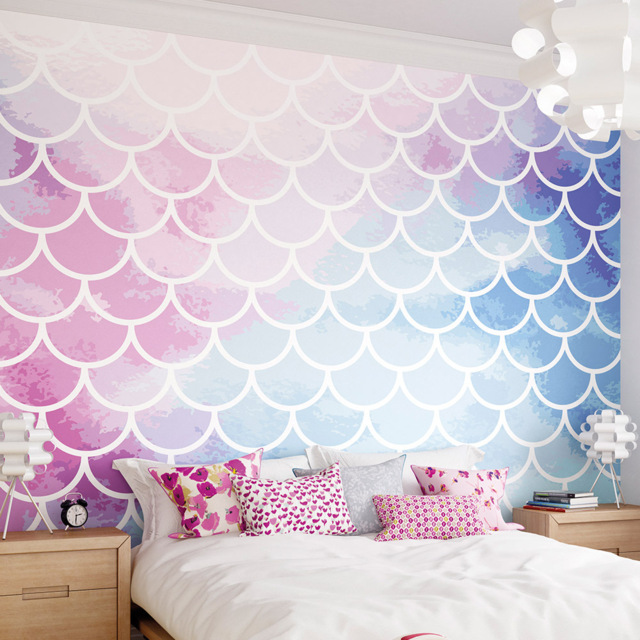 Origin Murals Watercolour Mermaid Scales Wall Mural - image 1