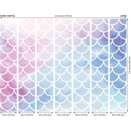 Origin Murals Watercolour Mermaid Scales Wall Mural - thumbnail 4