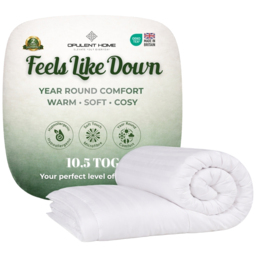 Opulent Home White Single All Season Hollowfibre Duvet 10.5 Tog
