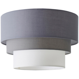 ValueLights Aztec 3-Tier Fabric Grey Ceiling Light Shade