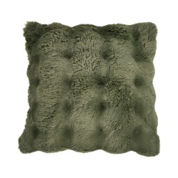 Aspen Green Faux Fur Cushion 45 x 45cm