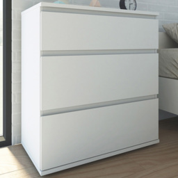 Florence Nova 3 Drawer White Chest of Drawers - thumbnail 1