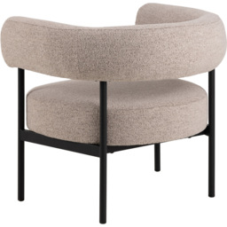 Florence Oakfield Beige Fabric Lounge Chair with Black Legs - thumbnail 4