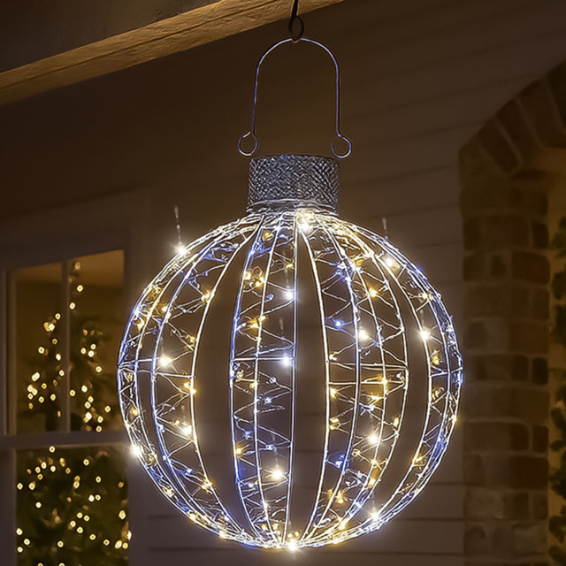 Xmas Haus 80 White and 80 Warm White Micro LED Christmas Ball Light 40cm - image 1