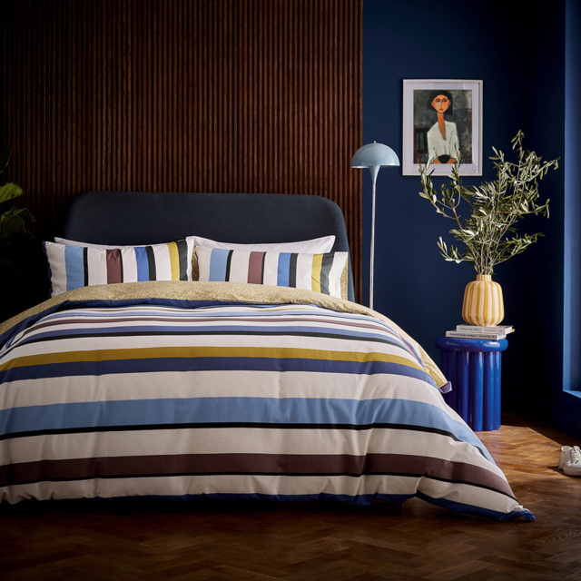 Helena Springfield Juna Stripe Multicolour Double Duvet Set - image 1