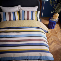 Helena Springfield Juna Stripe Multicolour Double Duvet Set - thumbnail 3