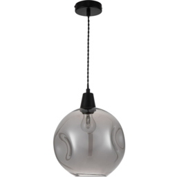 Cosylyte Millfield Smoky Dimple Glass Pendant Light - thumbnail 1