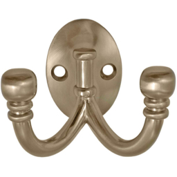 Antique Nickel Double Coat Hook