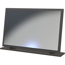 Crowndale Las Vegas Graphite Standing Mirror Ready Assembled