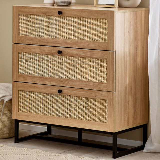 Julian Bowen Padstow 3 Drawer Oak Chest of Drawers - image 1