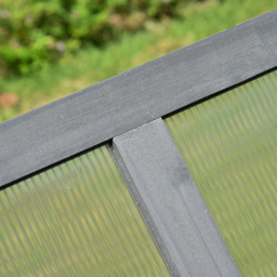 Outsunny Grey Wooden Polycarbonate Cold Frame with Top Cover 3.2 x 2.1ft - thumbnail 3