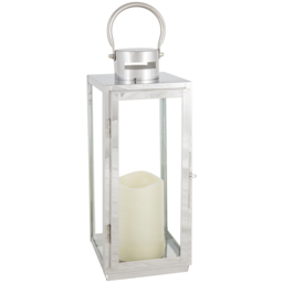 Silver Stainless Steel LED Lantern