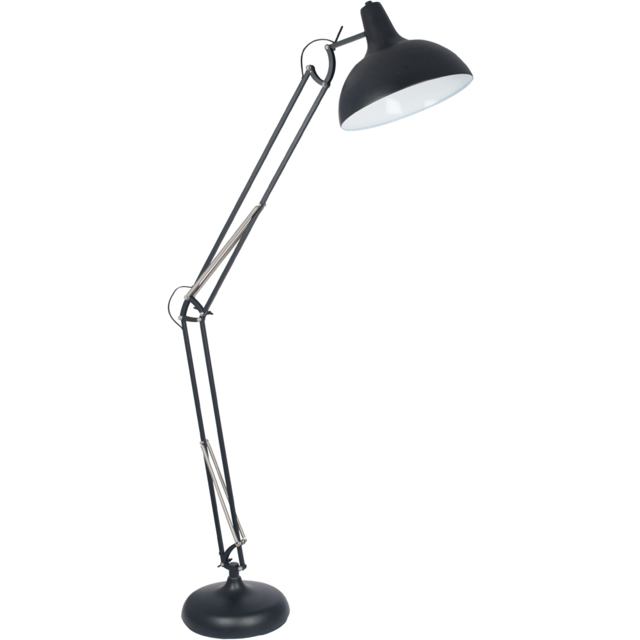 Pacific Lifestyle Alonzo Adjustable Matt Black Metal Floor Lamp - image 1