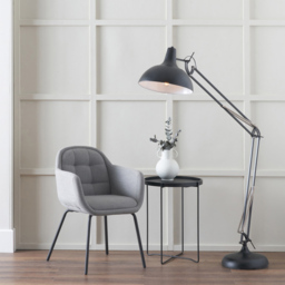 Pacific Lifestyle Alonzo Adjustable Matt Black Metal Floor Lamp - thumbnail 2