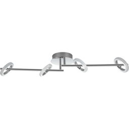 Cosylyte Holdon 4 Ring LED Chrome Adjustable Spotlight Ceiling Bar