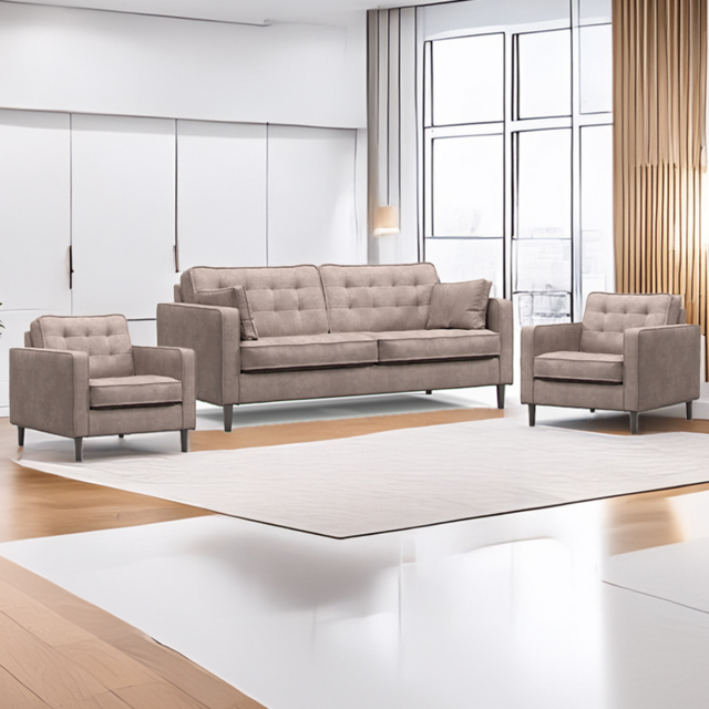 Eden Pewter Chenille 5 Seater Sofa Suite - image 1