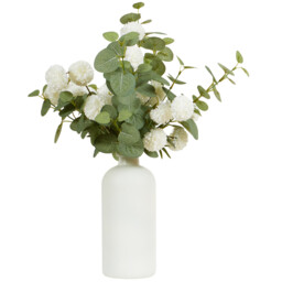 White Eucalyptus and Pom Pom Vase Arrangement 54cm - thumbnail 2