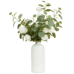 White Eucalyptus and Pom Pom Vase Arrangement 54cm - thumbnail 3