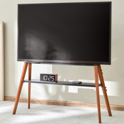 TTAP Roma Single Shelf Dark Wood Easel TV Stand