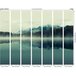 Origin Murals Misty Mountain Lake Blue Wall Mural - thumbnail 4