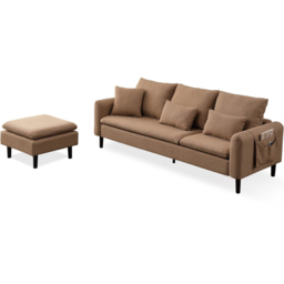 Sable Brown 3 Seater Sofa - thumbnail 2