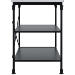 Fairmont 2 Shelf Marble Effect Kitchen Island - thumbnail 4