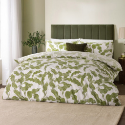 Hoem Lauro Green Printed King Size Reversible Duvet Set - thumbnail 1