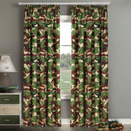 Velosso Camouflage Green Curtain 168 x 173cm