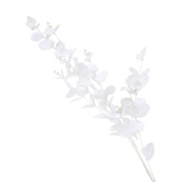 White Silk Eucalyptus Single Stem Artificial Plant 87cm - thumbnail 4