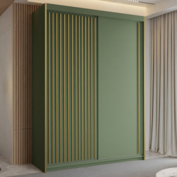 Sliding Wardrobes 4U Pesto Green 2 Door Wardrobe 150cm