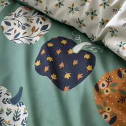 Pumpkin Patch Duvet Set Green Double - thumbnail 3