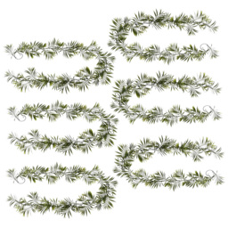 Leaf Palm Fire Retardant Artificial Garland 190cm 6 Pack - thumbnail 1