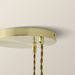 ValueLights Kira Brushed Gold Glass 3 Drop Cluster Ceiling Pendant Light - thumbnail 4