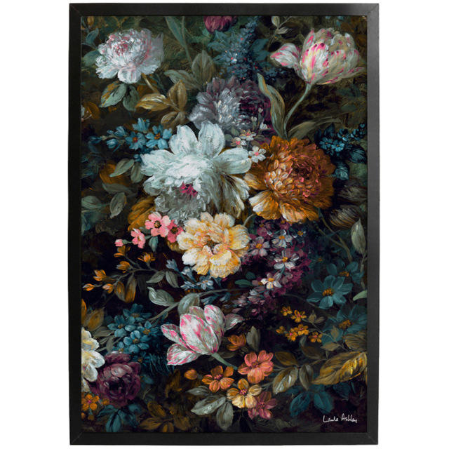 Laura Ashley Mathilde Black Frame Wall Art 70 x 100cm - image 1
