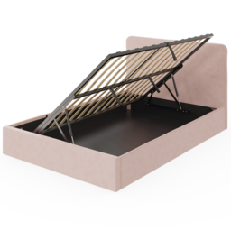 GFW Chiswick Soft Pink Double Ottoman Bed - thumbnail 3