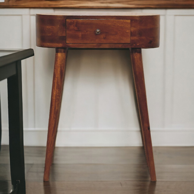 Artisan Furniture Mini Albion Chestnut Single Drawer Mango Wood Console Table - image 1
